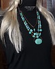 naszyjniki - inne Turkusowy naszyjnik w stylu boho unikat handmade