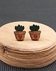 kolczyki drewniane Kolczyki drewniane SUKULENTY