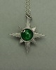 wisiory Wisiorek róża wiatrów zielony onyks wire wrapping