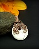 wisiory Wisiorek z howlitem  wire wrapping