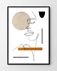 plakaty Kobieta - plakat LINIE boho styl