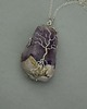 wisiory Duży wisior drzewo życia ametyst chevron wire wrapping