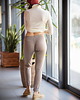 spodnie dresowe damskie Spodnie dresowe z wełny merino, Cappuccino