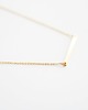 złote naszyjniki 16k Gold Plated Horizontal Bar Necklace