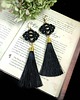 kolczyki soutache Aztec Czarne Chwosty kolczyki sutasz