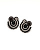 kolczyki soutache Duże wkrętki / sztyfty boho - sutasz