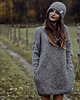 swetry damskie  Sweter/ Sukienka w romby z kieszeniami