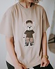 t-shirt damskie T-shirt oversize Tony Teddy dla mamy beige