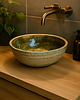 umywalki Umywalka Ceramiczna Nablatowa Ręcznie Robiona w Ciemnej Butelkowej Zieleni