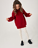 swetry dla dziewczynki Dziewczęcy, prążkowany golf oversize - czerwony