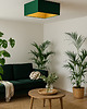 plafony Zielono butelkowy plafon sufitowy do salonu w stylu urban jungle ALABAMA GOLD