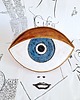 Ozdoby na ścianę Ceramiczna dekoracja ścienna oko