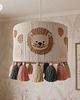 lampy do pokoju dziecka Lampa sufitowa SAFARI PINK Abażur handmade do pokoju dziecka