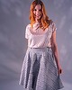 spódnice midi Spódnica z koła w romby