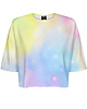 t-shirt damskie DR.CROW T-shirt Krótki CROP Abstract Pastels