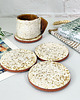 podkładki do kuchni Zestaw podkładek ceramicznych na stół w stylu rustykalnym