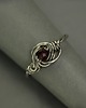 pierścionki - różne Pierścionek regulowany granat wire wrapping