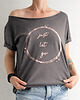 t-shirt damskie Just let go Biały Oversize