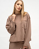 bluza bez kaptura damska BLUZA CROP ,,CINDI '' beżowa