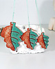ozdoby choinkowe Zimowe liście - ceramiczne ozdoby choinkowe