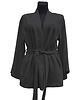 bluzki kimonowe damskie Czarne kimono lniane, bluzka kimonowa SUMMER BLACK