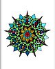 grafiki i ilustracje 53. MANDALA NA OSTRO - szmaragdowa - rysunek, plakat.