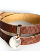 bransoletki skórzane snake + gold