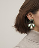 kolczyki soutache Malachitowe duże sztyfty / wkrętki - sutasz