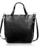 torby na ramię Torebka damska na ramię skórzana klasyczna shopperka czarna Z-59-BL