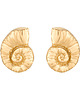 kolczyki pozłacane Złote kolczyki muszle