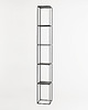 regały i półki Regał metalowy minimalisyczny TENSIO PILLAR 5 blatów czarny