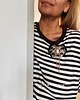broszki Brosza Kamea Styl Glamour Dama Kameliowa z łańcuszkami