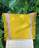 poduszki gładkie THE FRINGE PILLOW - żółta  poduszka z wełny 40x40cm