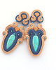 kolczyki soutache Turkusowa jesień  2