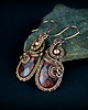 kolczyki wire wrapping Kolczyki z jaspisem