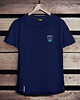 t-shirty męskie Koszulka męska z naszywką SZWENDAM SIĘ granatowa