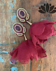 kolczyki soutache maki bordowe  - kolczyki sutasz