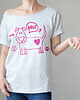 t-shirt damskie Piesek Hau Szary Oversize