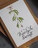 kartki świąteczne Kartka świąteczna handmade Wesołych Świąt Jemioła