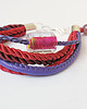 bransoletki skórzane Bransoletka - Fiolet, czerwień - rzemienie