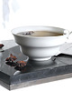 kubki i filiżanki Filiżanka  XL ze spodkiem / biała porcelana