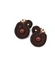 kolczyki soutache Kolczyki sutasz brązowe sztyfty Largo z jaspisem małe lekkie