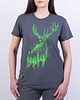 t-shirt damskie Koszulka damska JELEŃ SZLACHETNY ciemnoszara