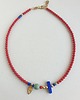 chokery Naszyjnik choker EDFU  koral, turkus, lapis lazuli mosiądz