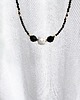 chokery Naszyjnik choker czarny turmalin onyks kamień księżycowy