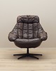 fotele Fotel obrotowy skórzany, duński design, lata 60, H.W. Klein, Bramin