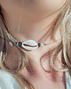 bransoletki z kamieni naturalnych Choker Muszla i Kamienie Agatu