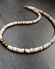 chokery Kremowa muszla srebro 925