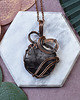 wisiory Miedziany wisiorek wire wrapping z kwarcem z rutylem #209
