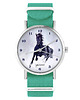zegarki unisex Zegarek - Czarny koń cyfry - turkusowy, nylonowy
